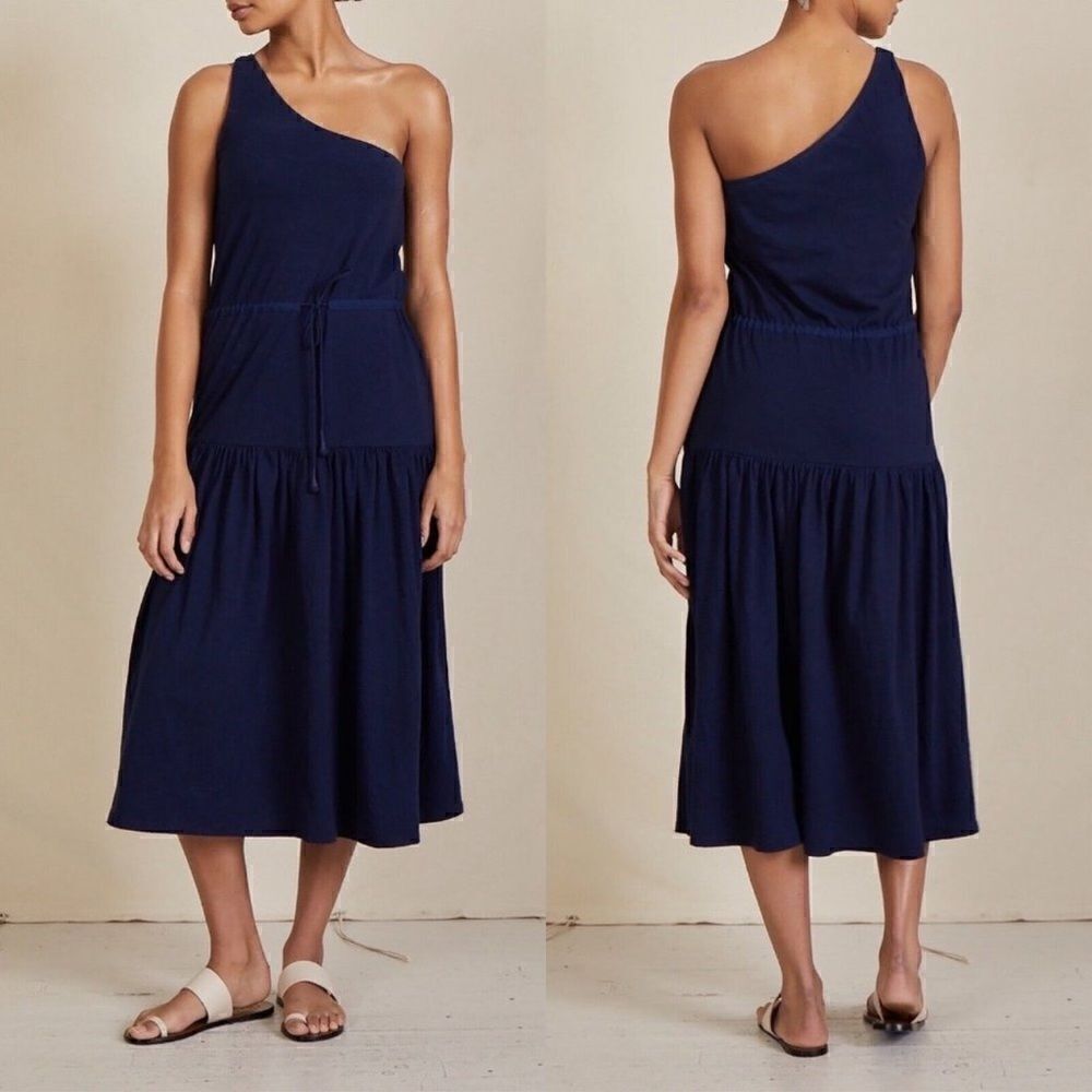 NWT APIECE APART MARAMAR ONE SHOULDER TEE DRESS NAVY Small - Picture 15 of 15